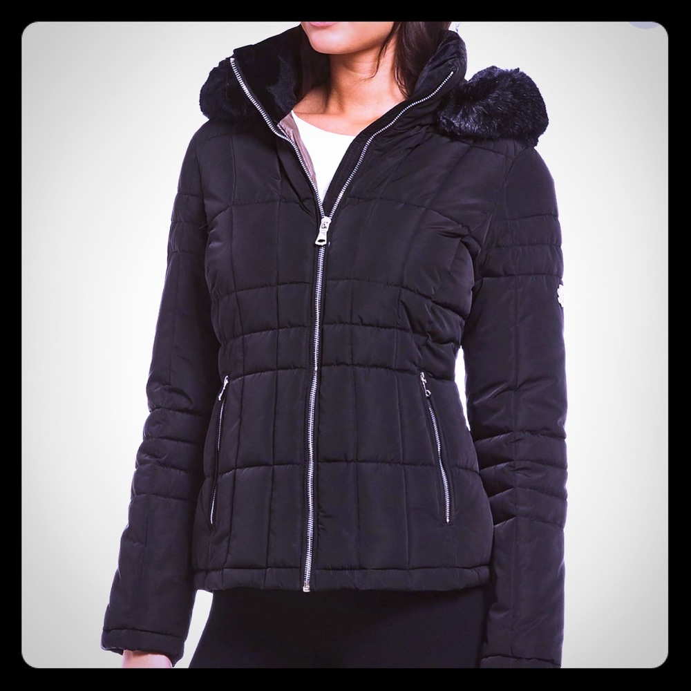 Calvin Klein fur hood jacket